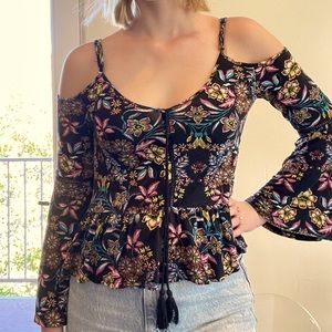 Long sleeve shirt, cute tropical pattern